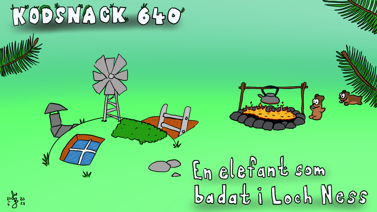 Kodsnack 640 - En elefant som badade i Loch Ness