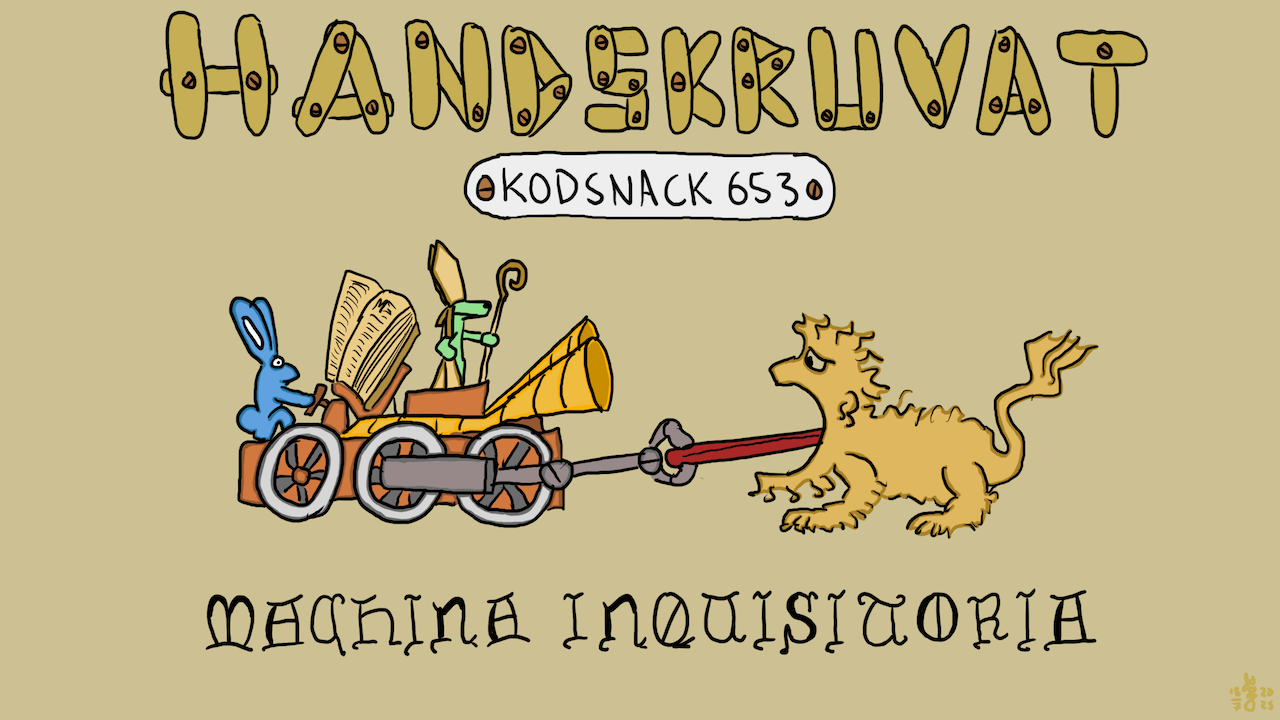 Kodsnack 653 - Handskruvat, med Viktor Löfgren