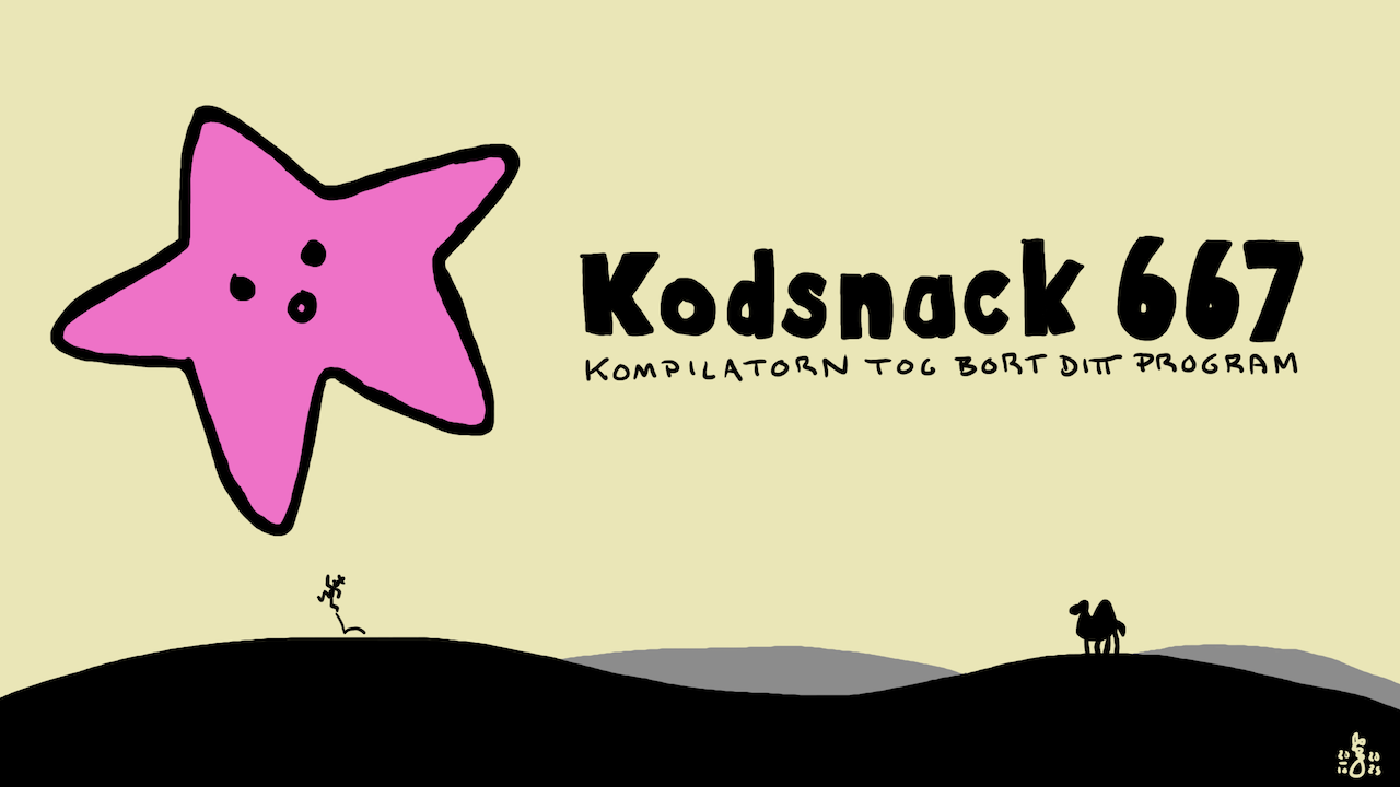 Kodsnack 667 - Kompilatorn tog bort ditt program