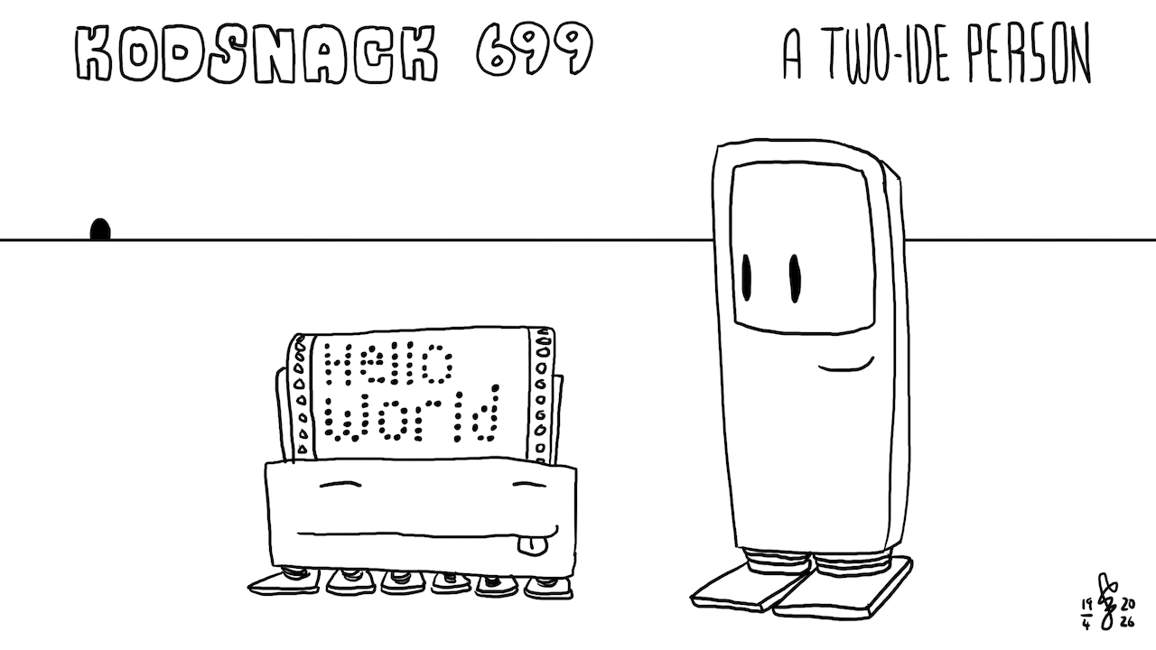 Kodsnack 699 - A two-IDE person, with Shawn Wildermuth