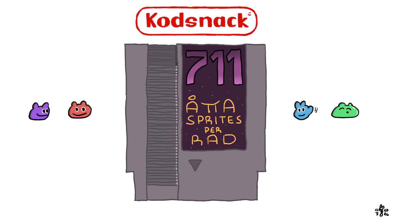 Kodsnack 711 - Åtta sprites per rad, med Niklas Pettersson